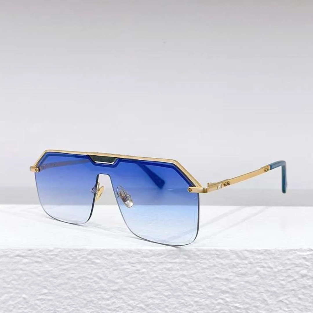 Роскошные модные винтажные солнцезащитные очки H039 в стиле ретро, квадратные, без оправы, с одним встроенным объективом, женские, мужские, AA + Высокого качества Изображение 1