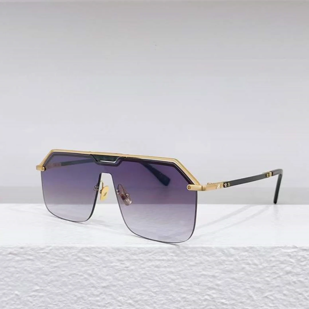 Роскошные модные винтажные солнцезащитные очки H039 в стиле ретро, квадратные, без оправы, с одним встроенным объективом, женские, мужские, AA + Высокого качества Изображение 3