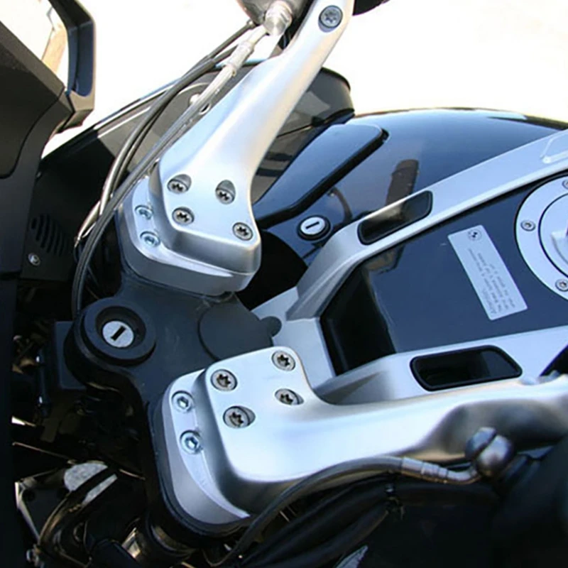 Комплект из 2 предметов, серебряный руль мотоцикла, снижающий усталость от езды на велосипеде для R1200RT R1100RT R1150RT GTWS Изображение 0