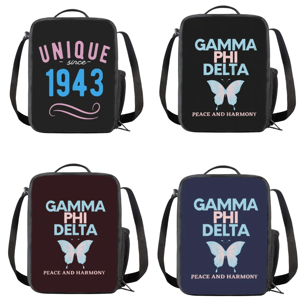 Модная детская сумка для ланча Gamma Phi Delta Design, переносная термоизолированная коробка для ланча, многоразовая сумка для пикника для детей и девочек 2023 года выпуска Изображение 0
