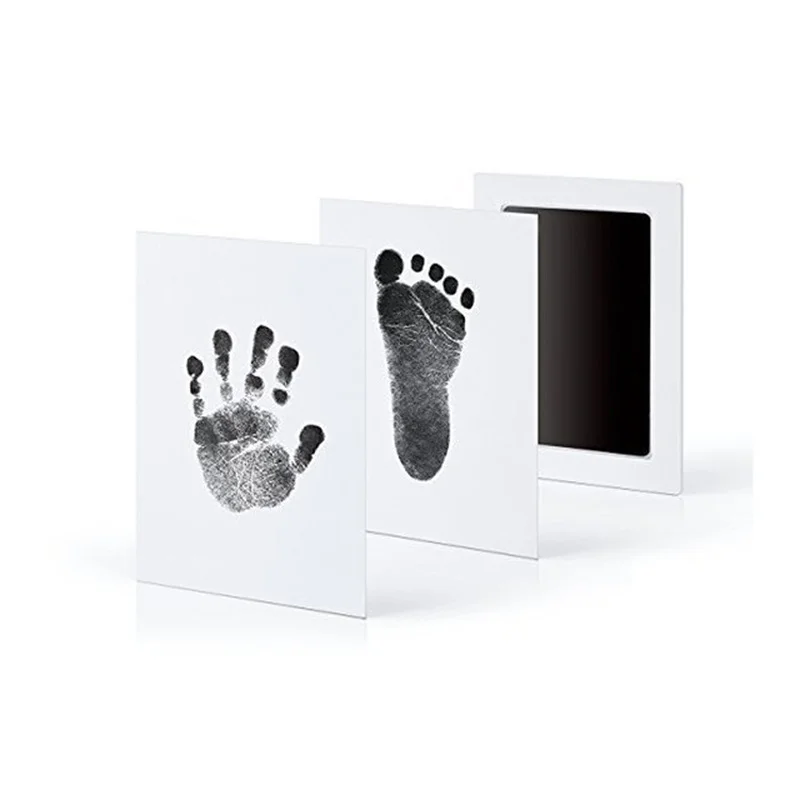 Безопасные для ребенка и нетоксичные чернила для отпечатков ладоней, отпечатки лап собак, ПЭТ-прокладки для отпечатков ног новорожденных Изображение 2