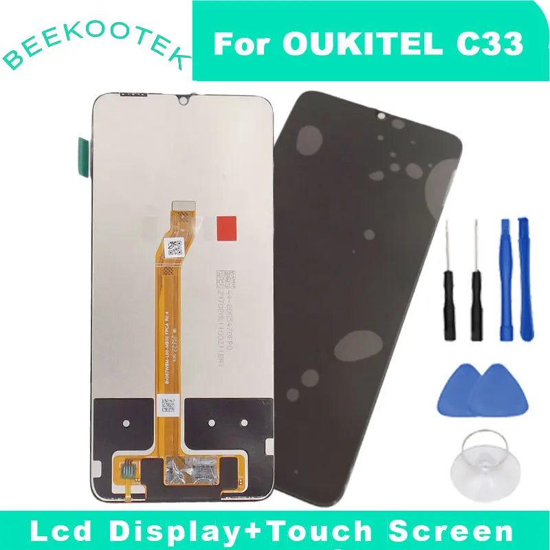 Новый оригинальный Сенсорный экран OUKITEL C33 + ЖК-дисплей в сборе Аксессуары для смартфона OUKITEL C33 Изображение 0