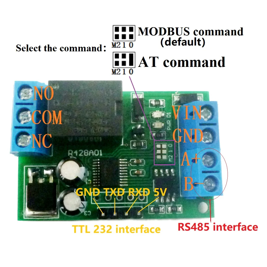 2 В 1 RS485 RS232 TTL На плате реле Modbus RTU ПК последовательный порт USB COM UART 1 канал 12 В постоянного тока модуль Изображение 3