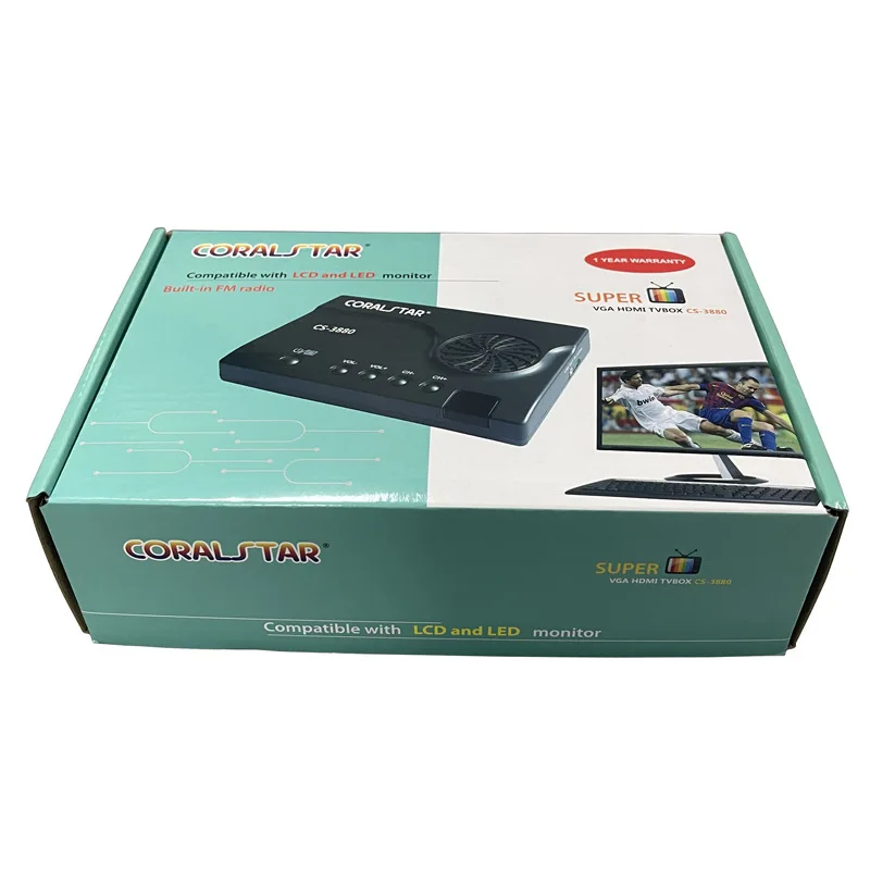 Монитор компьютера VGA HD TVBOX для просмотра аналогового видео CCTV с преобразованием RF в HD AV Изображение 3