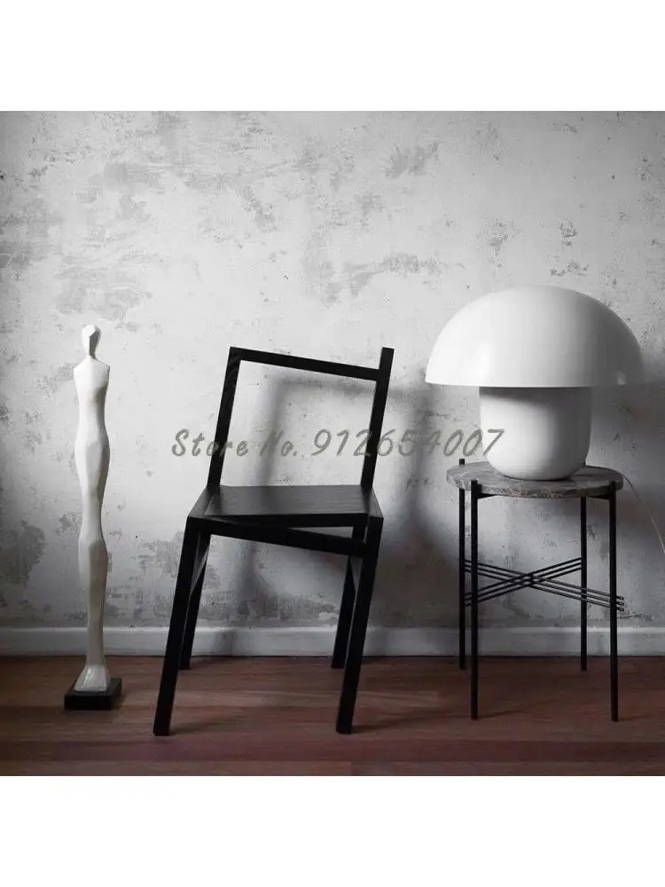 Индивидуальный сетчатый Красный стул Nordic Ins Wind Chair Легкий Роскошный дизайн, обеденный стул из цельного дерева, магазин одежды, Фото Стул Single Изображение 1