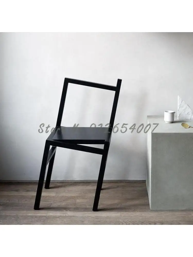 Индивидуальный сетчатый Красный стул Nordic Ins Wind Chair Легкий Роскошный дизайн, обеденный стул из цельного дерева, магазин одежды, Фото Стул Single Изображение 2