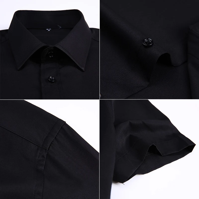 BROWON 2023 Летняя Мужская рубашка с коротким рукавом Корейская Мужская рубашка на пуговицах Деловые однотонные Тонкие повседневные рубашки Мужская одежда Изображение 4