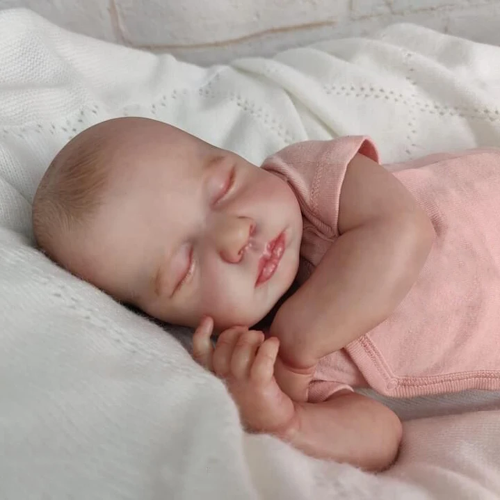 NPK 19-дюймовая мягкая силиконовая виниловая кукла Реборн размером с новорожденного ребенка Loulou doll 3D Skin Высококачественный подарок Изображение 2