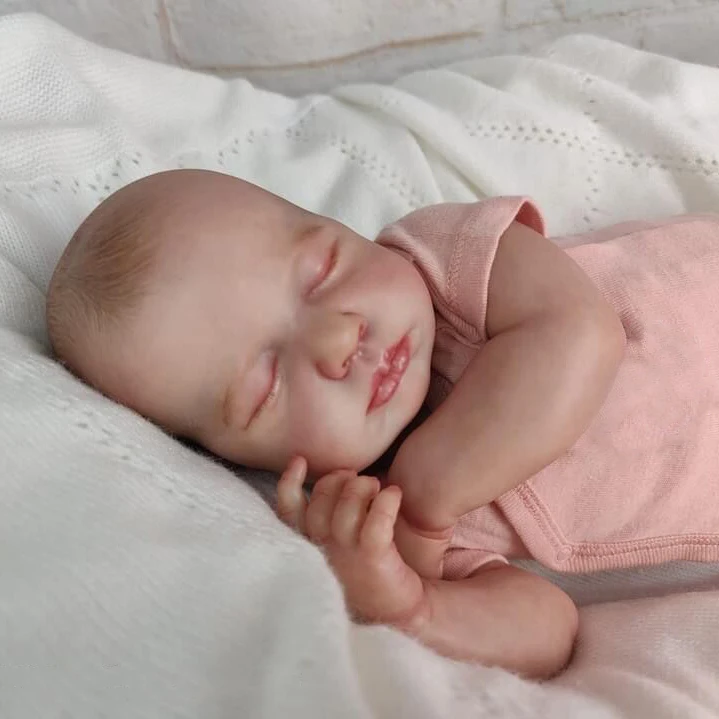 NPK 19-дюймовая мягкая силиконовая виниловая кукла Реборн размером с новорожденного ребенка Loulou doll 3D Skin Высококачественный подарок Изображение 3