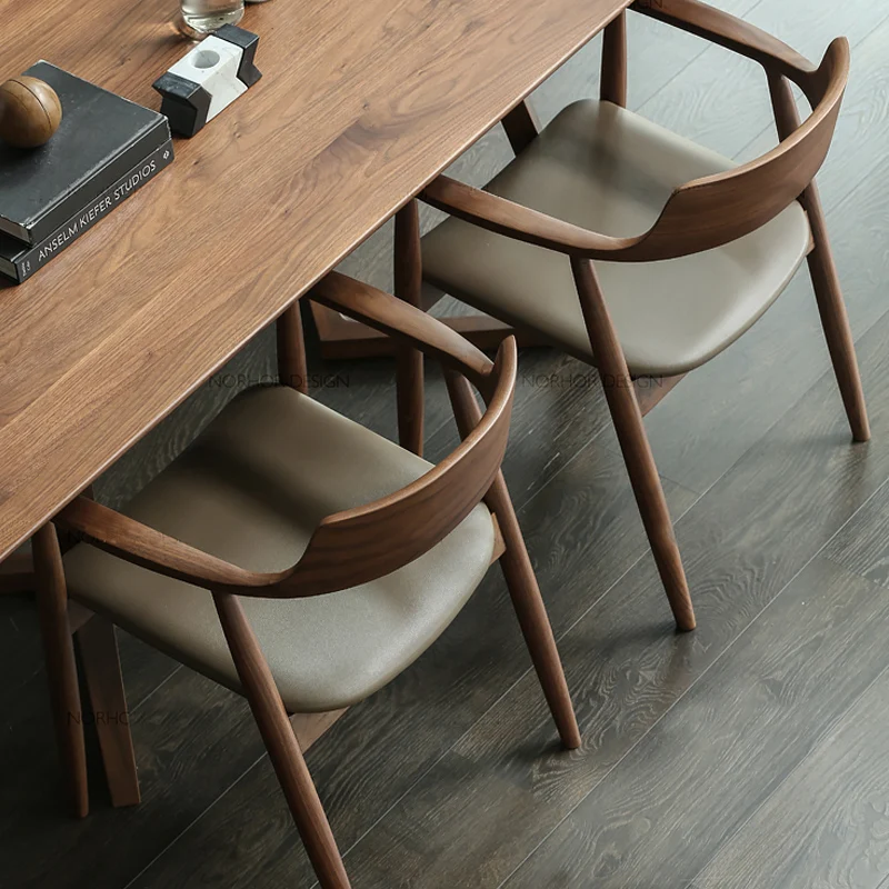 Роскошное минималистичное кресло, деревянный дизайн гостиной, стулья в скандинавском стиле, стильная современная мебель Sedie Pranzo для столовой Изображение 2