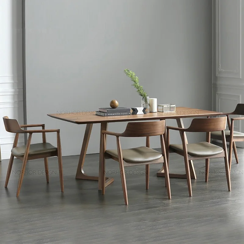 Роскошное минималистичное кресло, деревянный дизайн гостиной, стулья в скандинавском стиле, стильная современная мебель Sedie Pranzo для столовой Изображение 3