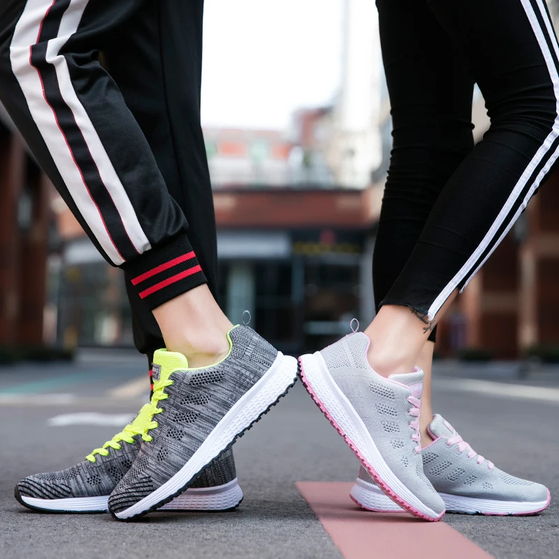 Женская повседневная обувь, спортивные кроссовки для бега, легкая обувь для тренировок, сетчатые дышащие женские спортивные кроссовки большого размера Изображение 5