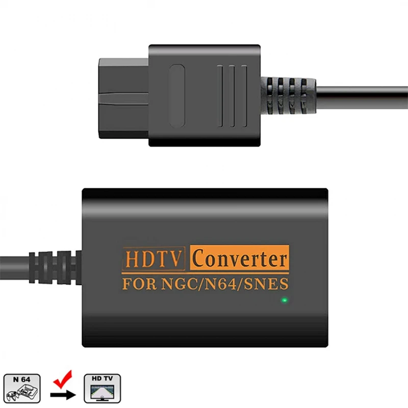 Конвертер, совместимый с N64 в HDMI, конвертер аудио-видео HDTV 1080P для игровой консоли Nintendo64 N64 / SNES / SFC / NGC Изображение 2