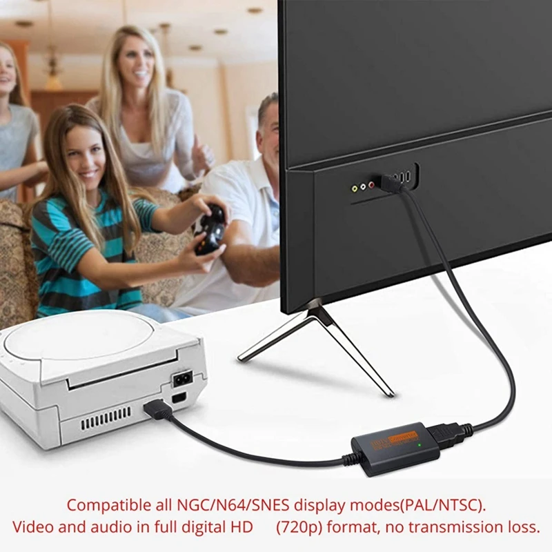 Конвертер, совместимый с N64 в HDMI, конвертер аудио-видео HDTV 1080P для игровой консоли Nintendo64 N64 / SNES / SFC / NGC Изображение 4
