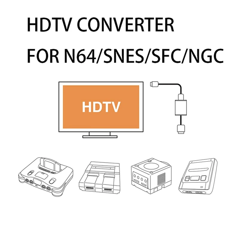 Конвертер, совместимый с N64 в HDMI, конвертер аудио-видео HDTV 1080P для игровой консоли Nintendo64 N64 / SNES / SFC / NGC Изображение 5