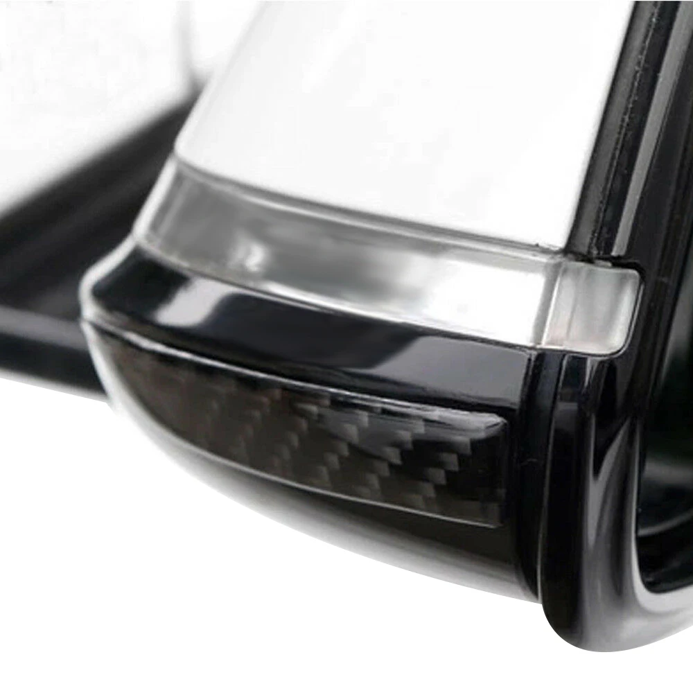 2шт Универсальной отделки автомобильного зеркала заднего вида из углеродного волокна, защита боковых зеркал Изображение 5