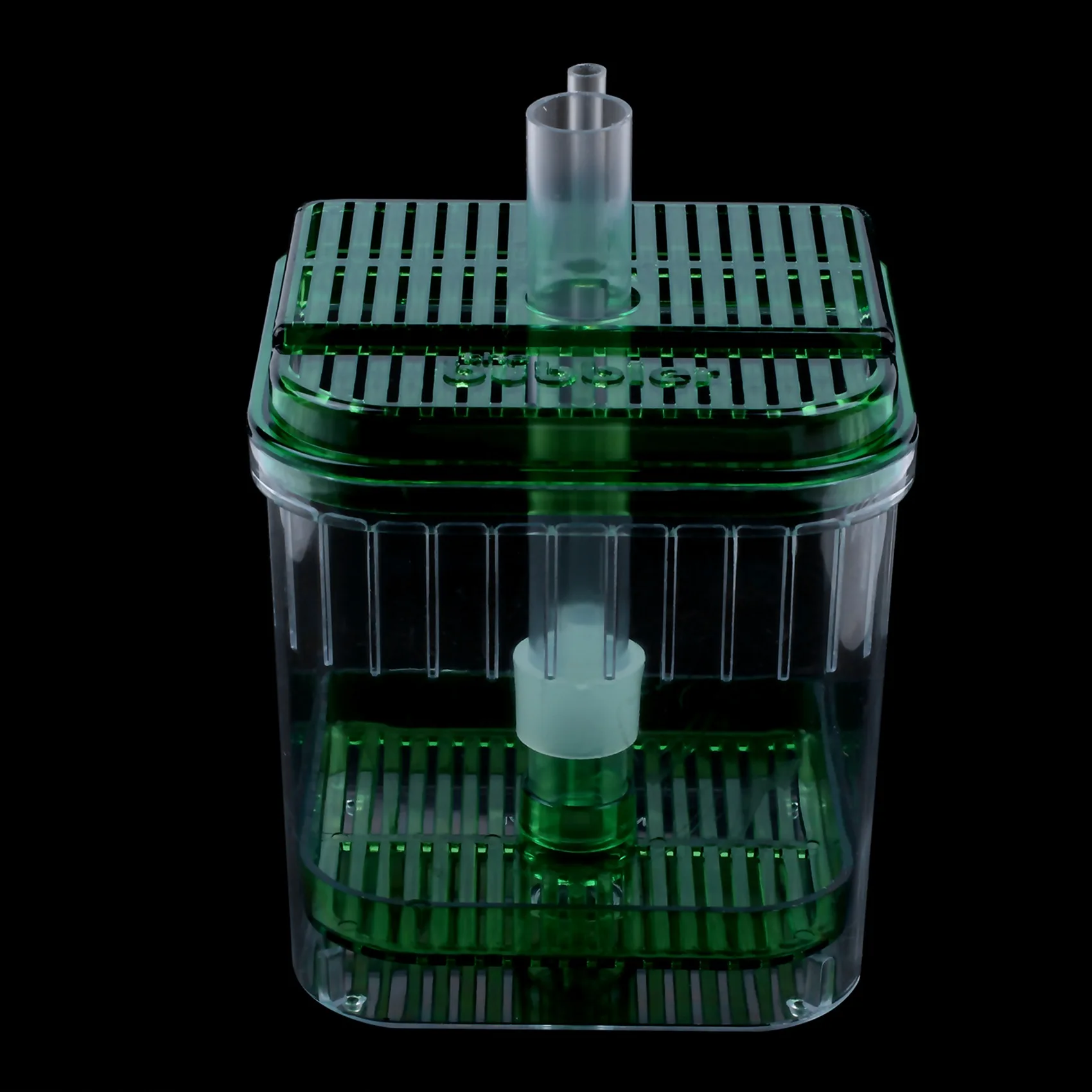 Пластиковый Квадратный аквариум с аквариумным фильтром, Нижняя коробка Прозрачно-зеленого цвета Изображение 2