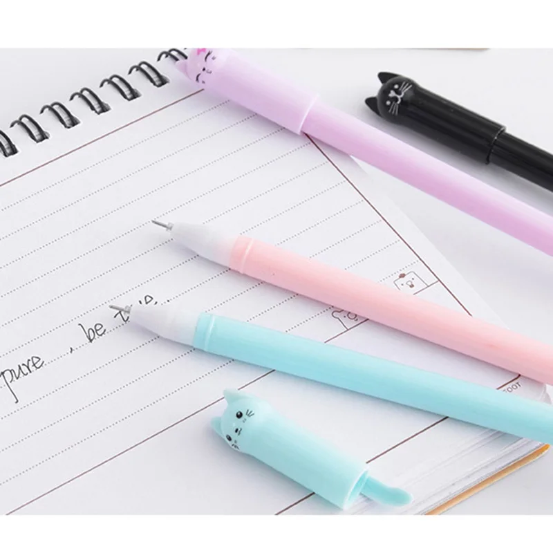 6 шт. /компл. Гелевая ручка Kawaii Cat 0,38 мм, Креативная Милая ручка с нейтральными чернилами, Детский подарок, Школьный офис, Письменные принадлежности, Канцелярские принадлежности Изображение 1