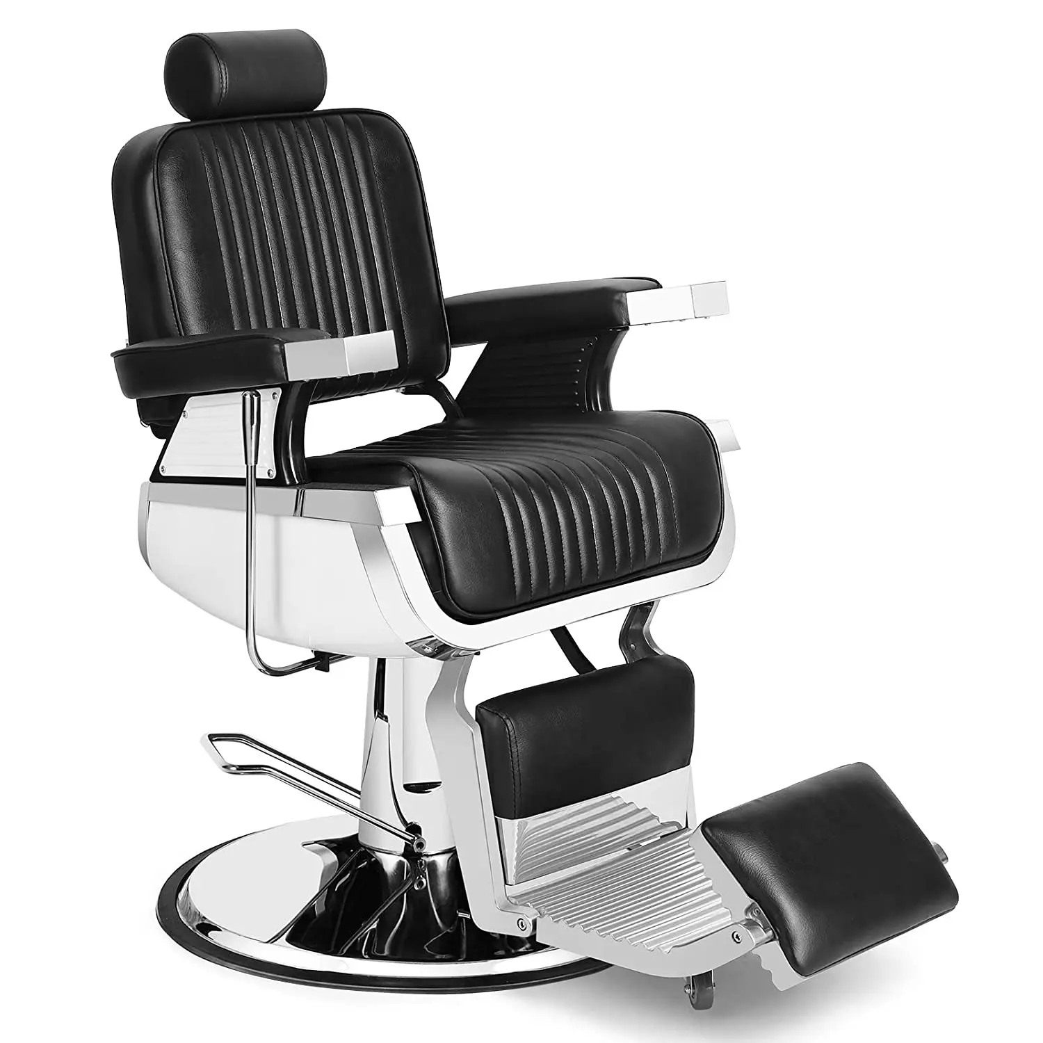 Гидравлический насос с откидывающейся спинкой cadeira de barbeiro silla de peluquero, черное мужское оборудование для салона красоты, парикмахерские кресла для салона красоты Изображение 2
