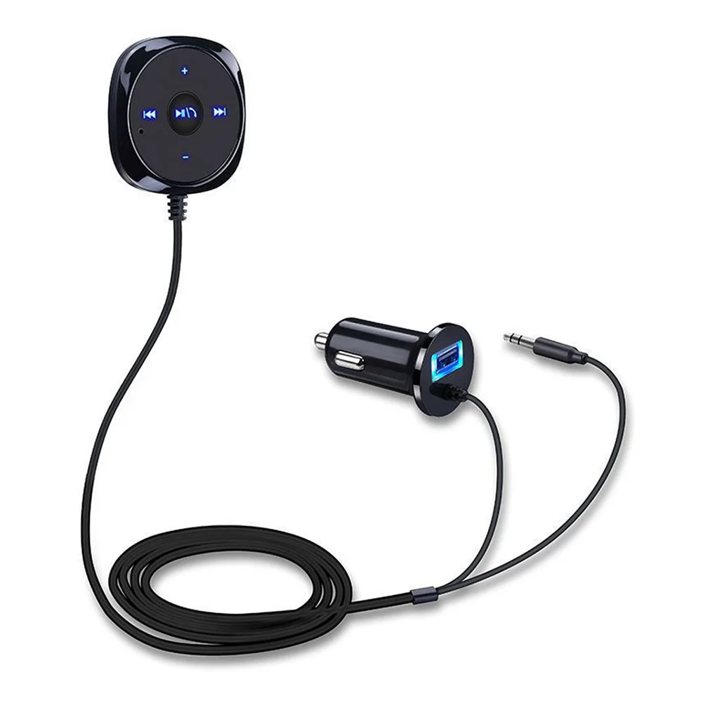 Автомобильный аудиоприемник, совместимый с Bluetooth, 3,5 мм AUX для смартфона, планшета, беспроводной музыкальный приемник, совместимый с Bluetooth. Изображение 0
