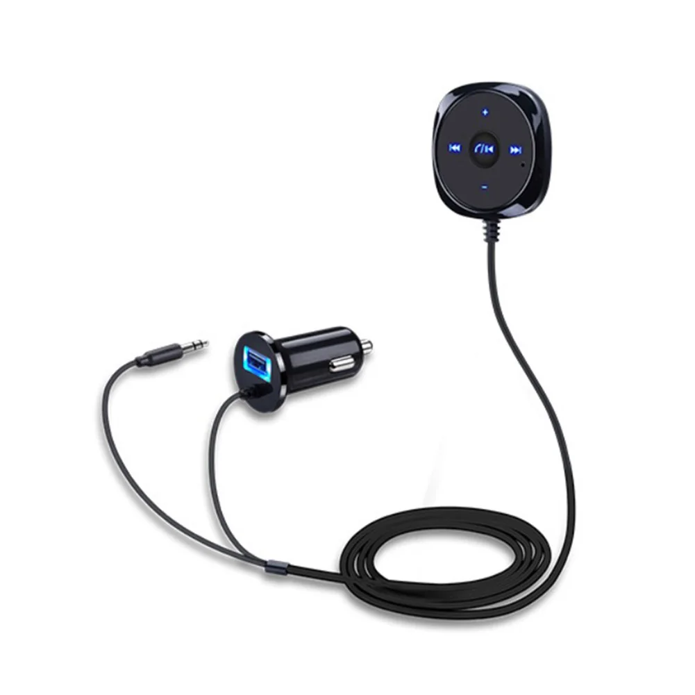 Автомобильный аудиоприемник, совместимый с Bluetooth, 3,5 мм AUX для смартфона, планшета, беспроводной музыкальный приемник, совместимый с Bluetooth. Изображение 1