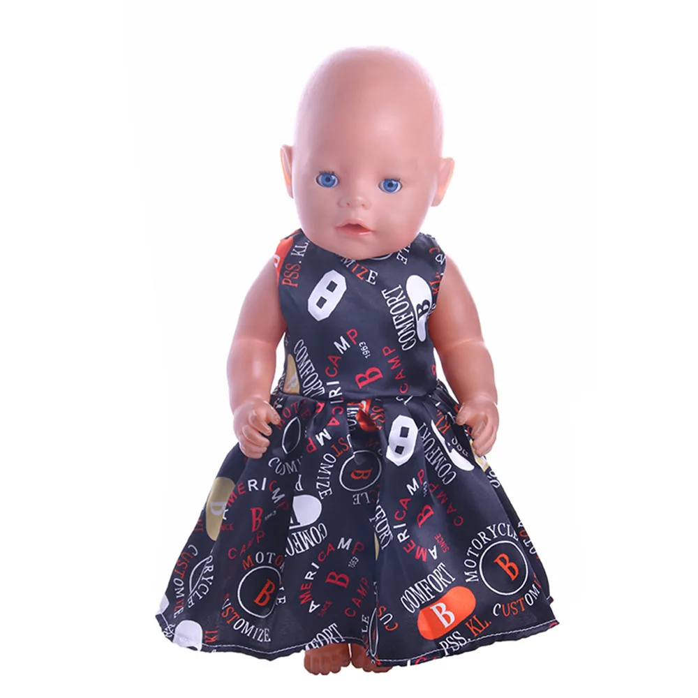 Черная кукольная одежда Юбка Подходит для рождественской одежды 18-дюймовой американской девочки 43-сантиметровые куклы-младенцы 18-дюймовая новорожденная кукла Изображение 3