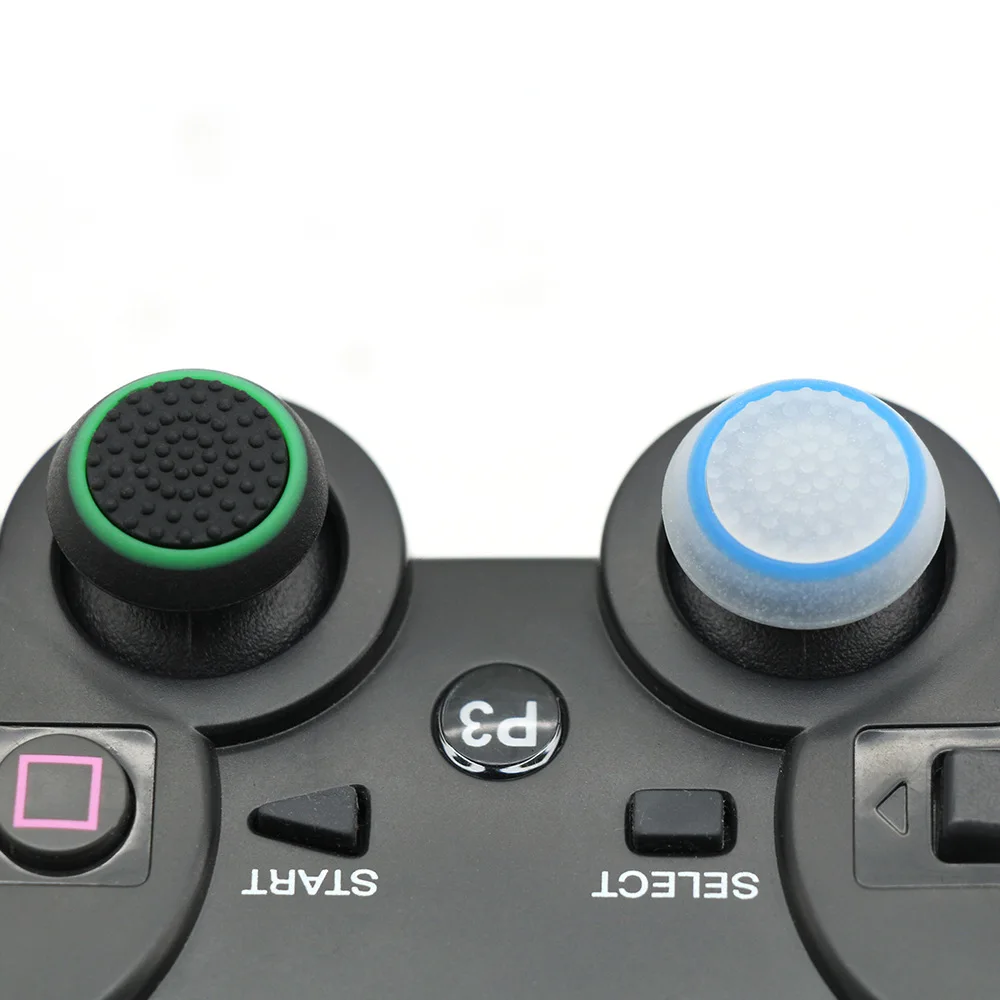 4 шт. Нескользящий силиконовый аналоговый джойстик, джойстик для большого пальца, ручки для большого пальца, чехлы для PS-3, PS4, PS5, Xbox 360, Xbox One Controller Изображение 3