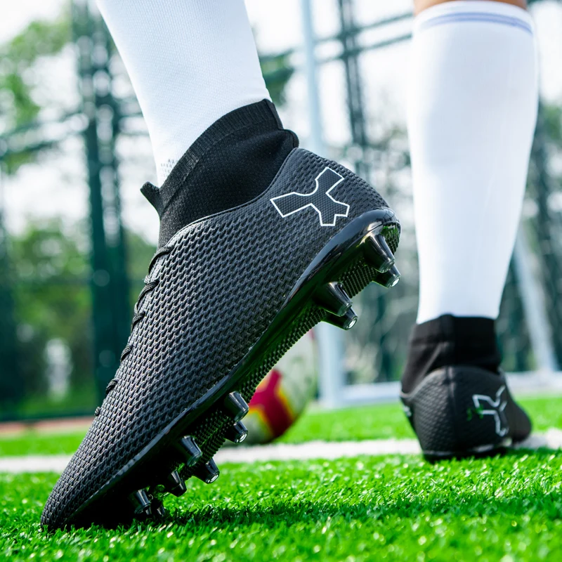 Мужские футбольные бутсы с длинными шипами для взрослых FG/TF, нескользящие детские бутсы для лодыжек, Профессиональные футбольные кроссовки на траве, футбольные бутсы Изображение 2