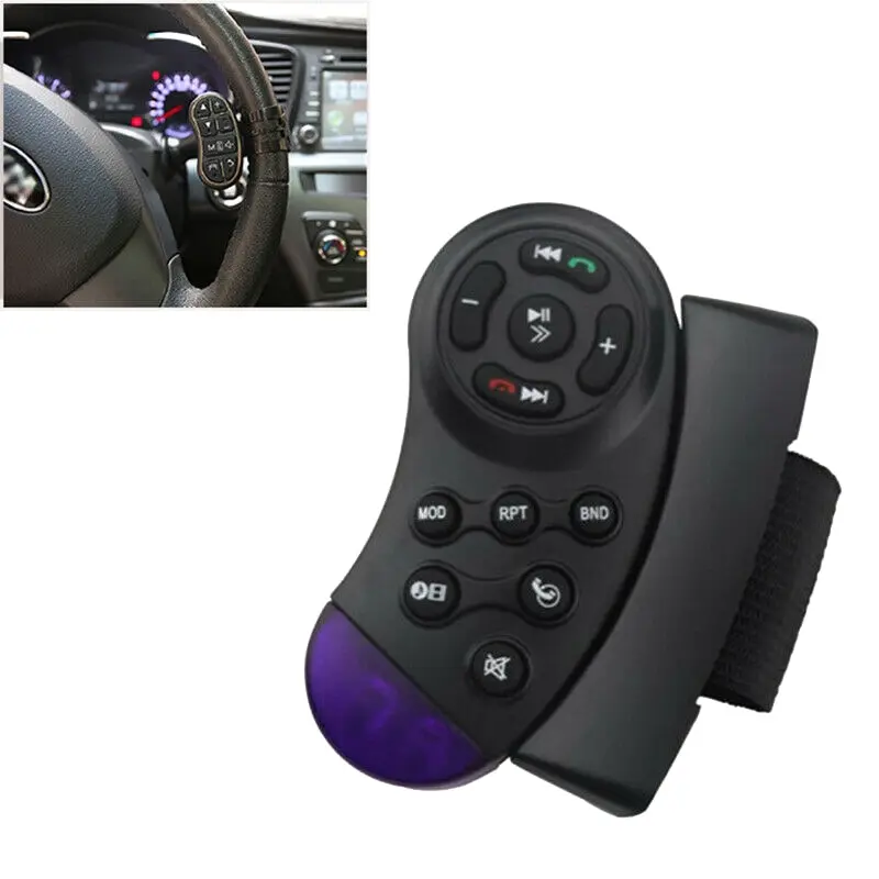 Универсальный автомобильный пульт дистанционного управления рулевым колесом, автомобильная кнопка Bluetooth MP3 DVD стерео Изображение 0