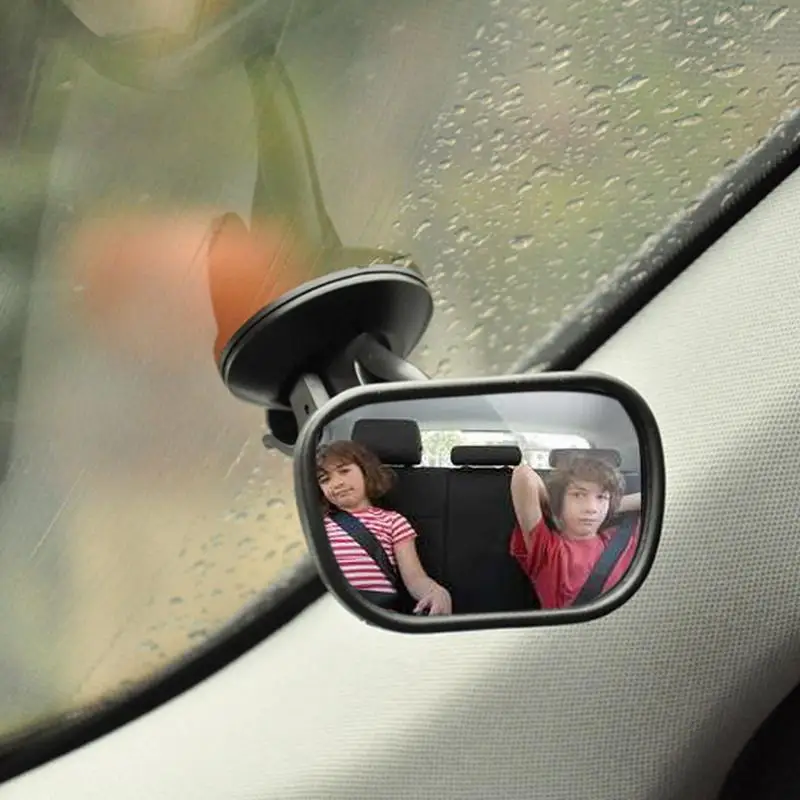 Детское автомобильное зеркало на присоске, детское зеркальце заднего вида Для безопасной езды в автомобиле и наблюдения за вашим ребенком, зеркало на присоске для заднего сиденья автомобиля Изображение 4