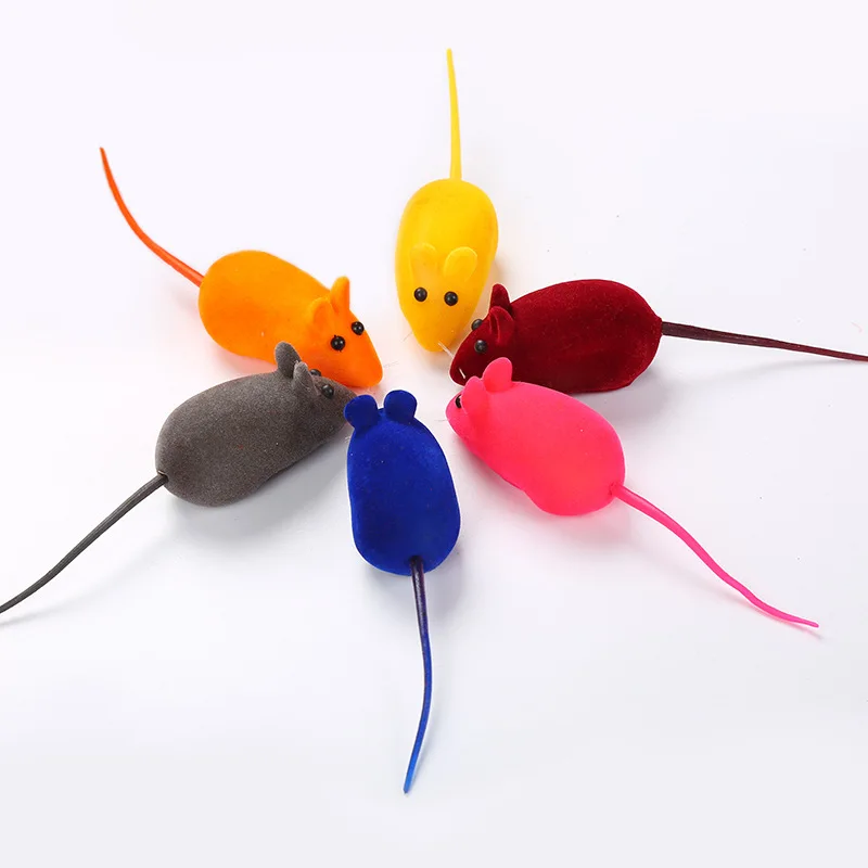 Новая Интерактивная звуковая Плюшевая Резиновая виниловая мышь, домашняя кошка, реалистичные звуковые игрушки, Собирающаяся мышь, Забавные игрушки для кошек, Игрушки для домашних животных разных цветов Изображение 2