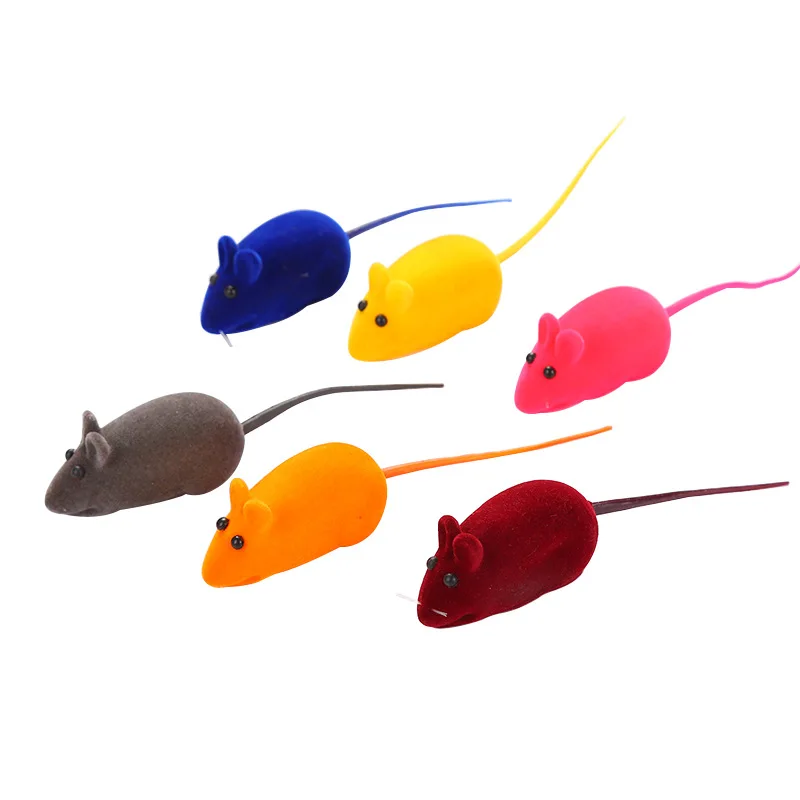 Новая Интерактивная звуковая Плюшевая Резиновая виниловая мышь, домашняя кошка, реалистичные звуковые игрушки, Собирающаяся мышь, Забавные игрушки для кошек, Игрушки для домашних животных разных цветов Изображение 4