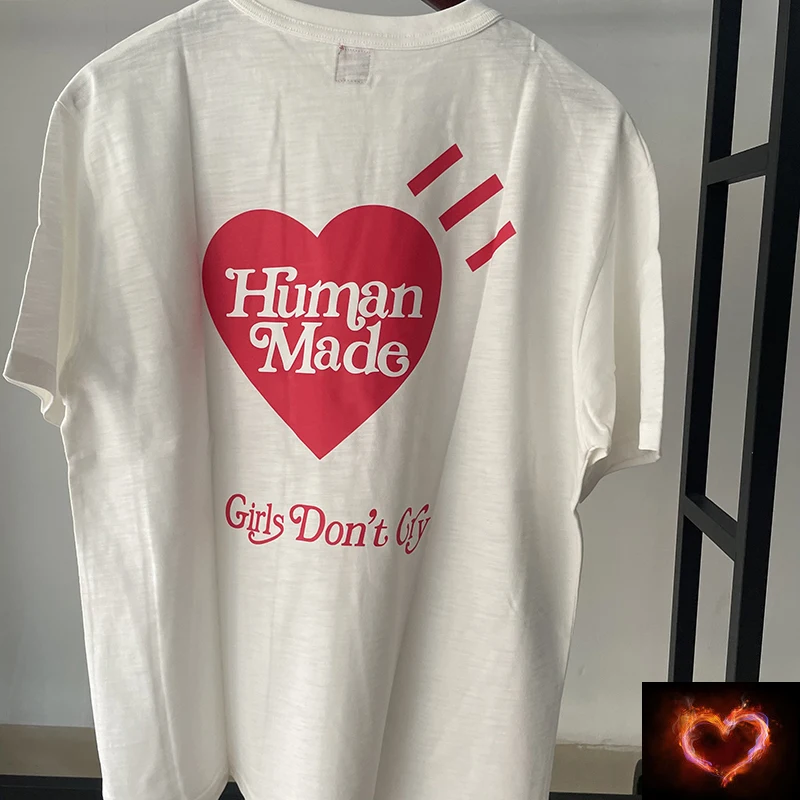 2022ss Футболка Human Made для мужчин и женщин 1: 1, футболки высшего качества Human Made, футболки оверсайз Изображение 3