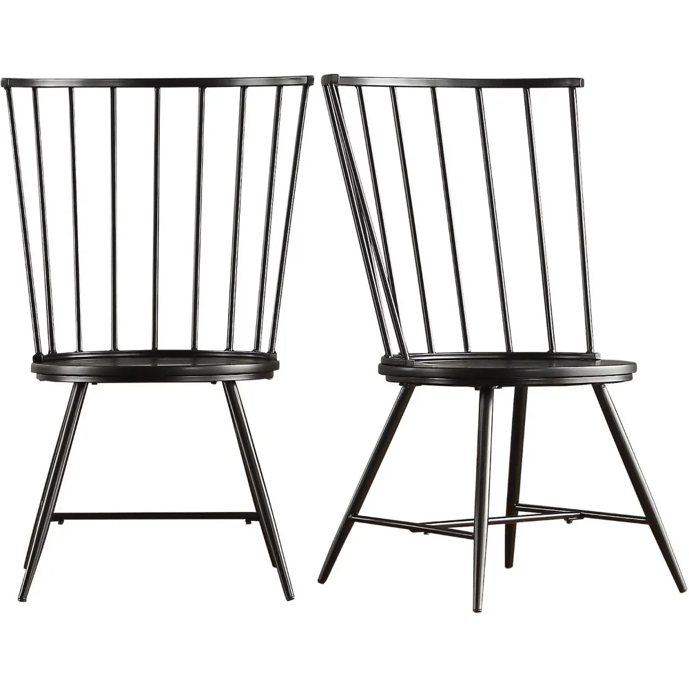 Бесплатная доставка по США Обеденный стул Chelsea, деревянный набор из 2 штук, черный 22,50x21,50x39,00 дюймов Изображение 0