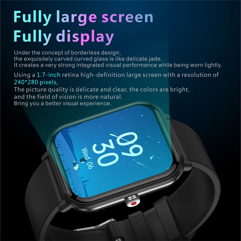 Мужские смарт-часы Женские Спортивные фитнес-часы с полным сенсорным экраном, насыщающие кровь кислородом, Ip67 Водонепроницаемые Bluetooth для мужчин Xiaomi Smartwatch Изображение 1