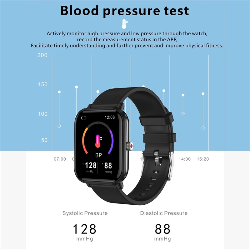Мужские смарт-часы Женские Спортивные фитнес-часы с полным сенсорным экраном, насыщающие кровь кислородом, Ip67 Водонепроницаемые Bluetooth для мужчин Xiaomi Smartwatch Изображение 3