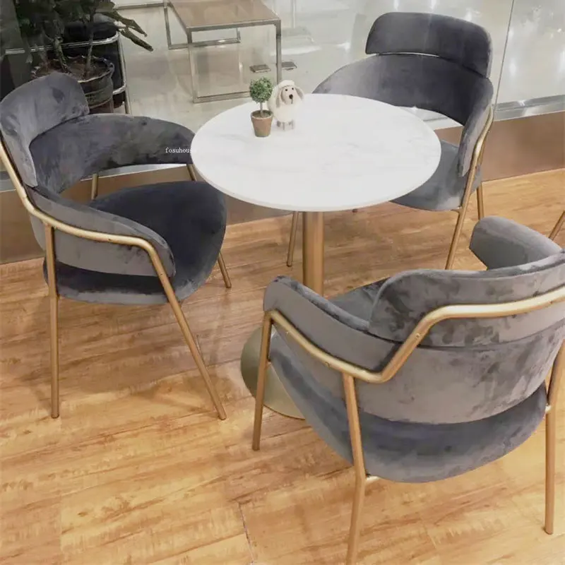 Европейские обеденные стулья для отдыха на заказ, кресло с тканевой спинкой, Обеденный стул, кухонная мебель, Роскошные стулья для зала ресторана отеля Изображение 5