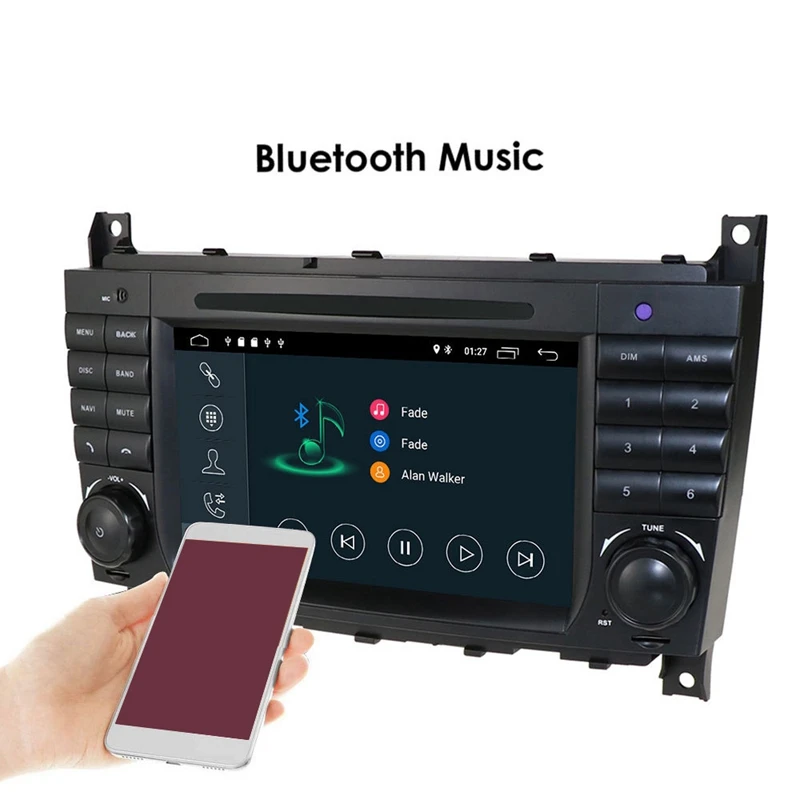 Автомобильный Android 10 Четырехъядерный Автомобильный Медиаплеер Радио GPS WIFI Bluetooth Аксессуары Для Управления Рулевым Колесом Benz W203 2004-2007 Изображение 2