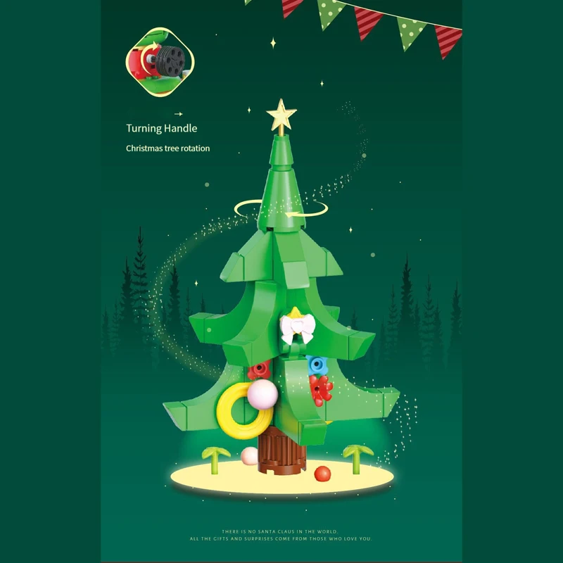 TFAMI, Рождественская елка, походные фонари, модель, мини-конструкторы, игрушки, украшения, сделай сам, Собери кирпичи для детей, игрушки, Рождественские подарки Изображение 1