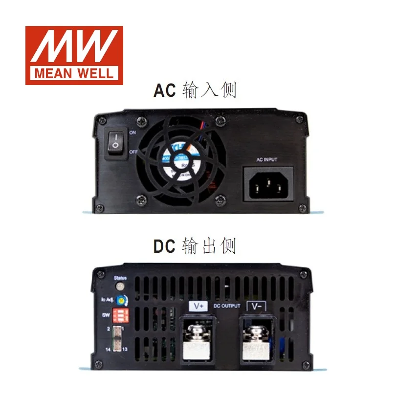 MEAN WELL Power NPB-1200-12/24/ Интеллектуальное зарядное устройство 48 В 750 Вт, 2/3-сегментный свинцово-кислотный / литиевый аккумулятор Изображение 3