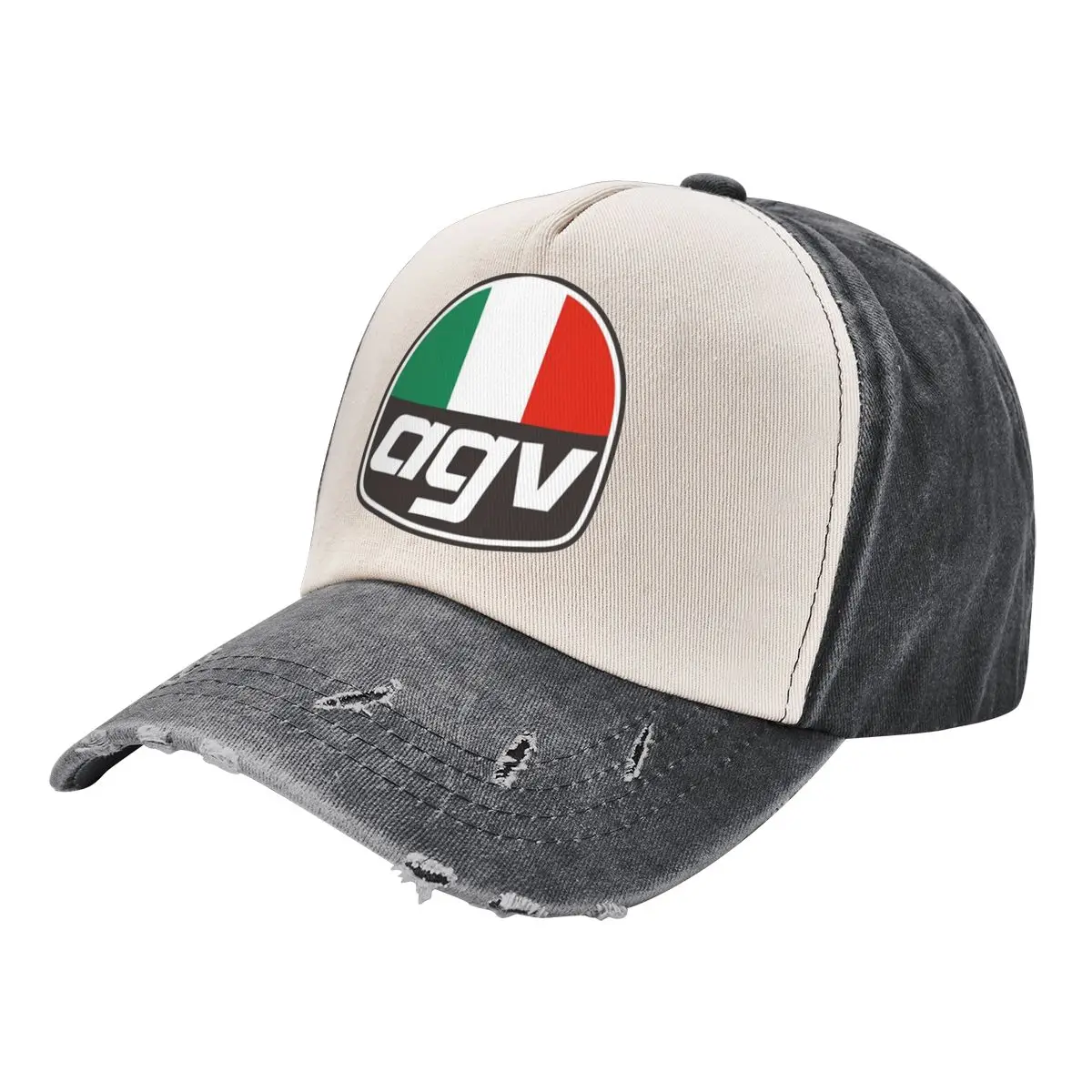 Бейсболка с логотипом AGV, модная потертая джинсовая кепка-бейсболка, унисекс, подарочные кепки для активного отдыха, шляпа Изображение 0