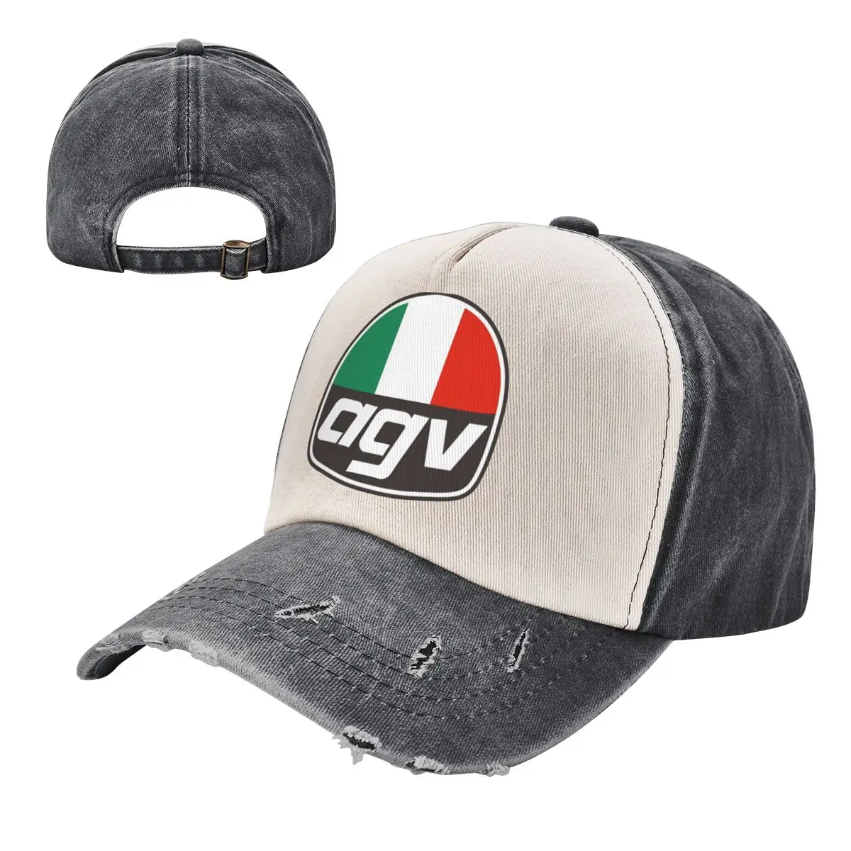 Бейсболка с логотипом AGV, модная потертая джинсовая кепка-бейсболка, унисекс, подарочные кепки для активного отдыха, шляпа Изображение 1