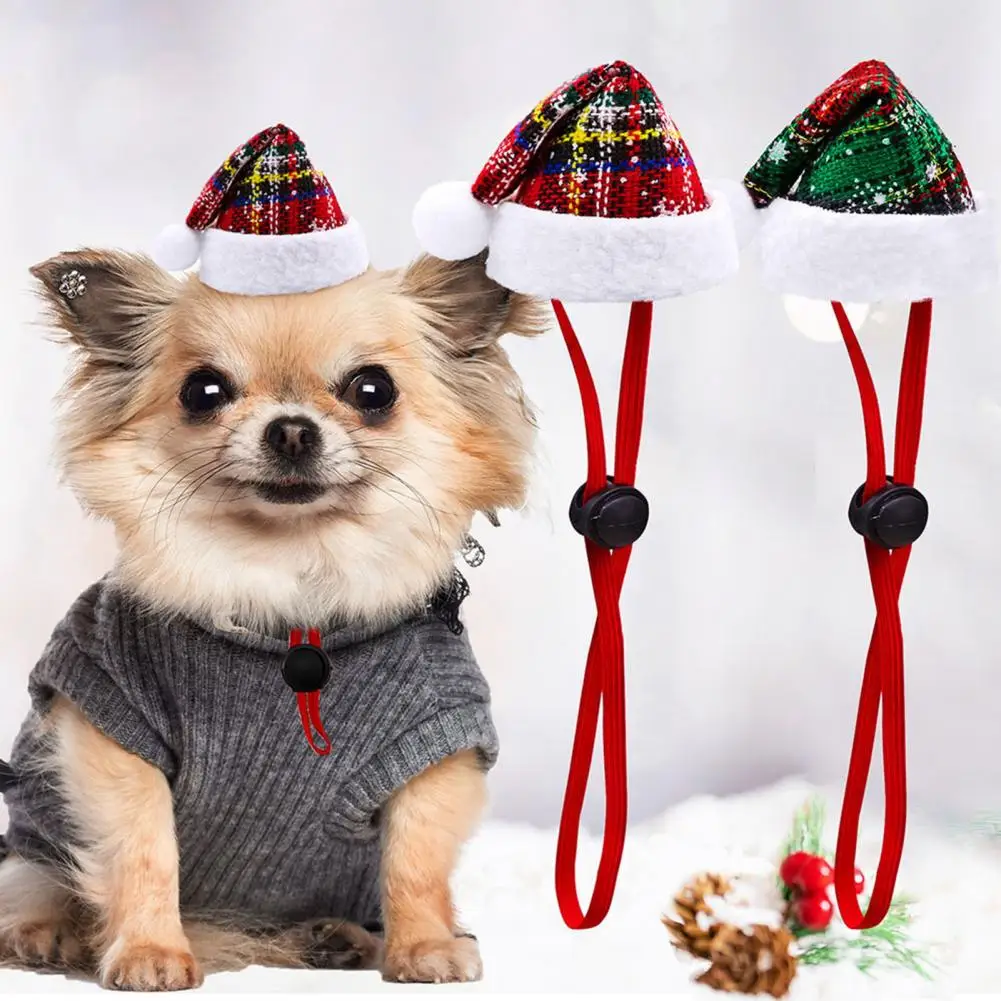 Декоративная шляпа для домашних животных, Праздничные Рождественские шляпы для домашних животных, Очаровательные Аксессуары для маленьких собак, кошек, Забавные Милые для любимых домашних животных Изображение 0