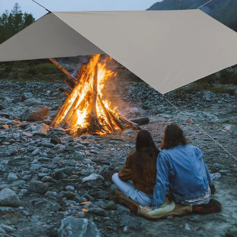 Водонепроницаемая палатка, легкая Полиэфирная Небесная занавеска, Универсальное серебряное покрытие, Тент для кемпинга, Блокирующий ультрафиолет Изображение 1