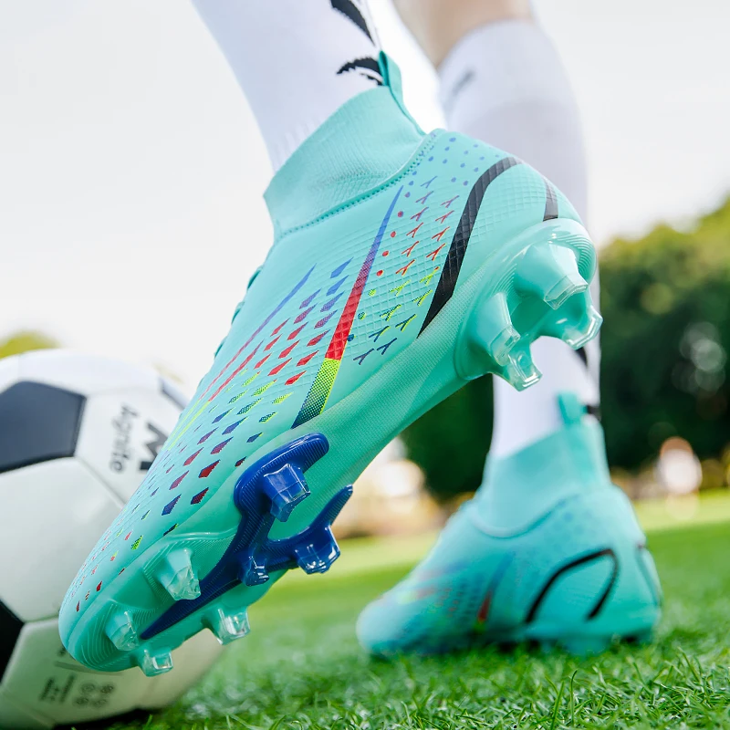 2023 НОВЫЕ мужские футбольные бутсы для взрослых и детей Футбольные бутсы с высокими щиколотками, спортивная обувь для тренировок на траве, 2023 Мужские кроссовки Изображение 0