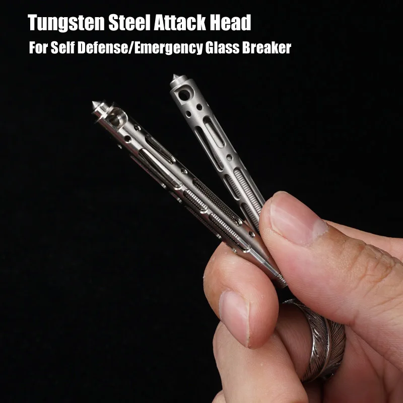 Титановая Мини-тактическая ручка TC4 для самообороны на открытом воздухе EDC Инструмент Брелок Карманная Деловая ручка для письма Коллекционная ручка Изображение 1