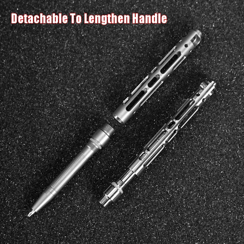 Титановая Мини-тактическая ручка TC4 для самообороны на открытом воздухе EDC Инструмент Брелок Карманная Деловая ручка для письма Коллекционная ручка Изображение 3