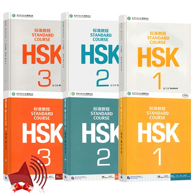 HSK 1 2 3 Двуязычные Рабочие тетради и учебники на китайском и английском языках По две копии каждого стандартного курса Бесплатное аудио Изображение 0