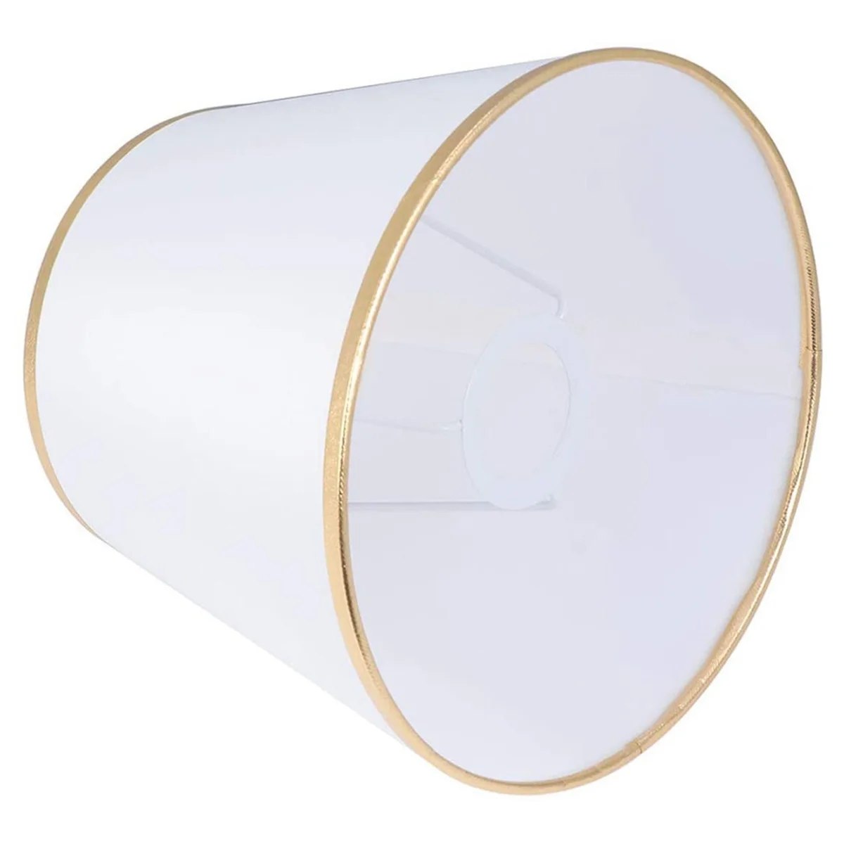 Барабанный абажур Пылезащитный Тканевый абажур в форме бочонка, настольная Напольная люстра, замена света для домашнего офиса, белый Изображение 4