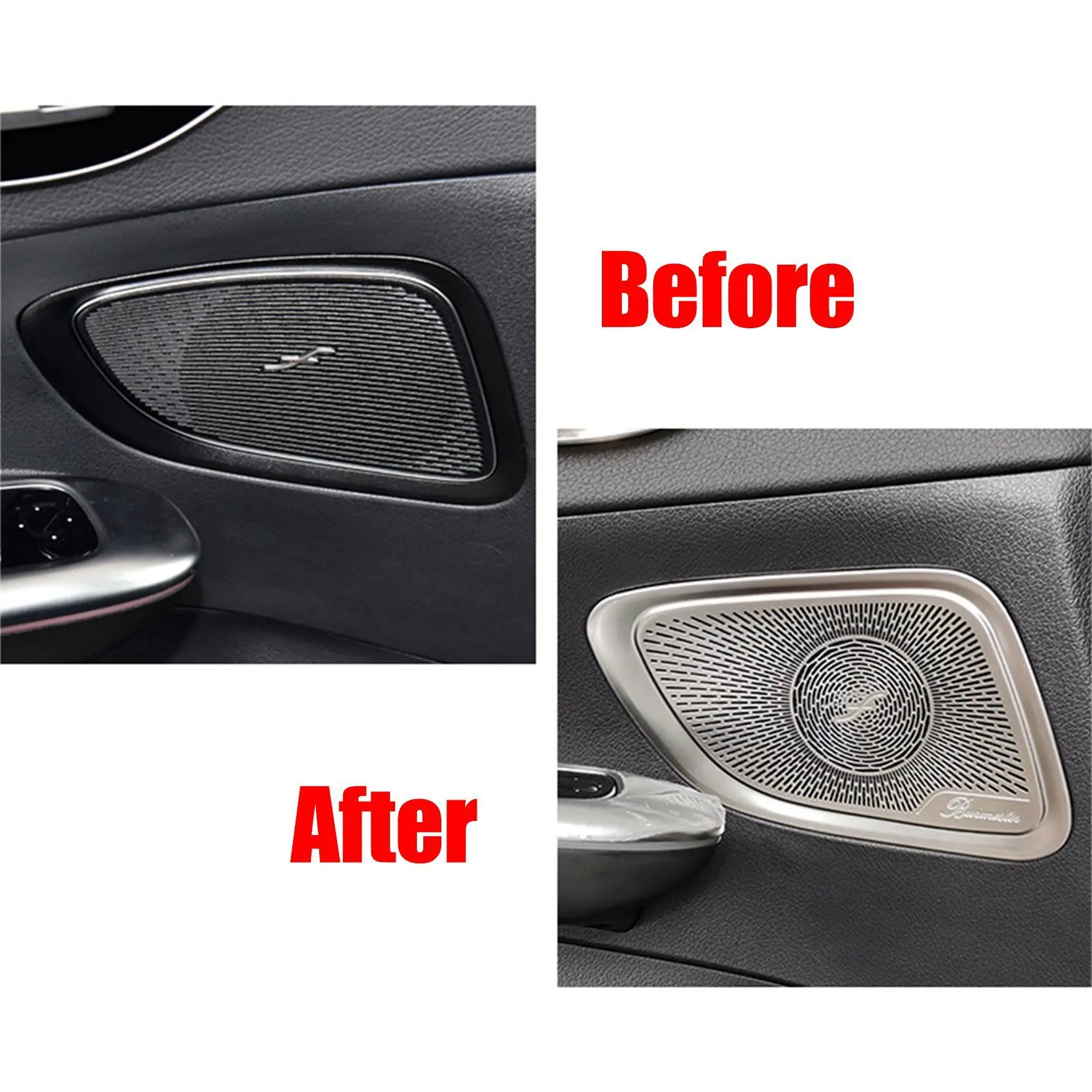 Автомобильный Аудио Динамик Крышка Дверного Динамика Крышка Рупора Отделка Аксессуары для Mercedes-Benz C-Class W206 C260 2022 Серебристый Изображение 2